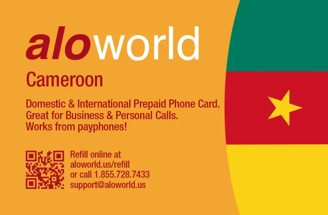 Call Cameroon from United States or Canada cheap and easy with a calling card.