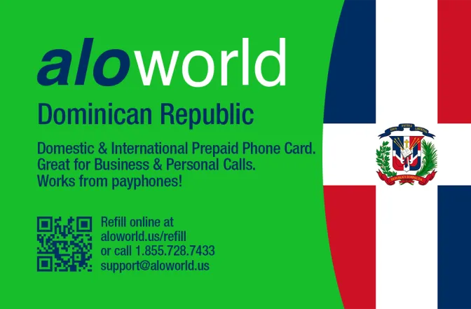 Aloworld dominican_rep Calling Card. Call dominican_rep from USA & Canada
