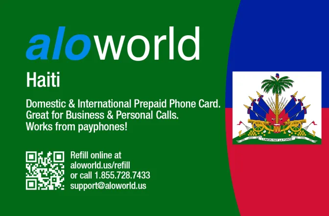 Call Haiti from United States or Canada cheap and easy with a calling card.