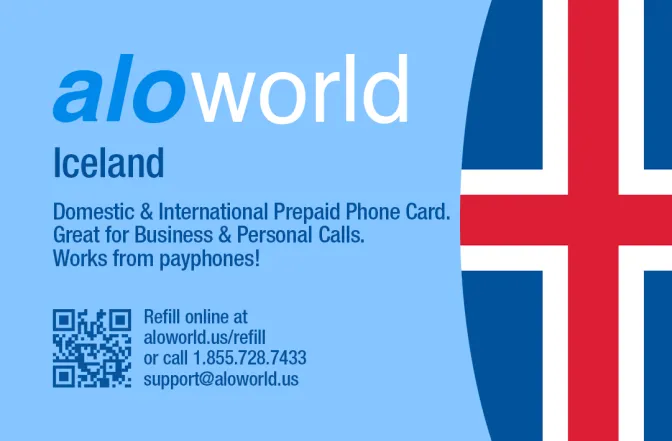 Call Iceland from United States or Canada cheap and easy with a calling card.