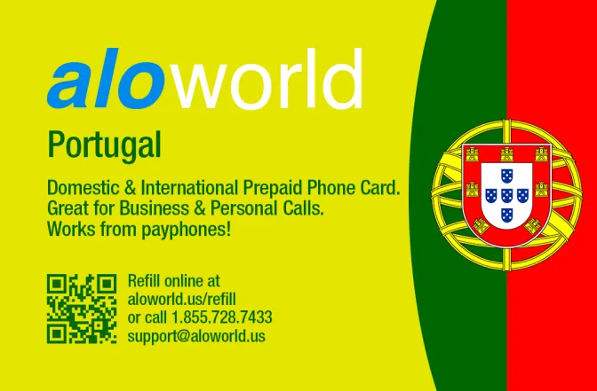 Call Portugal from United States or Canada cheap and easy with a calling card.