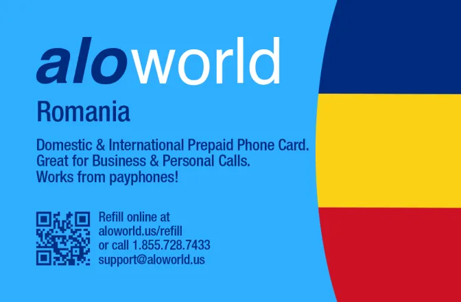 Call Romania from United States or Canada cheap and easy with a calling card.