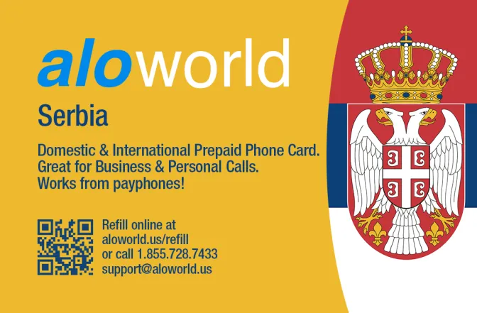 Call Serbia from United States or Canada cheap and easy with a calling card.